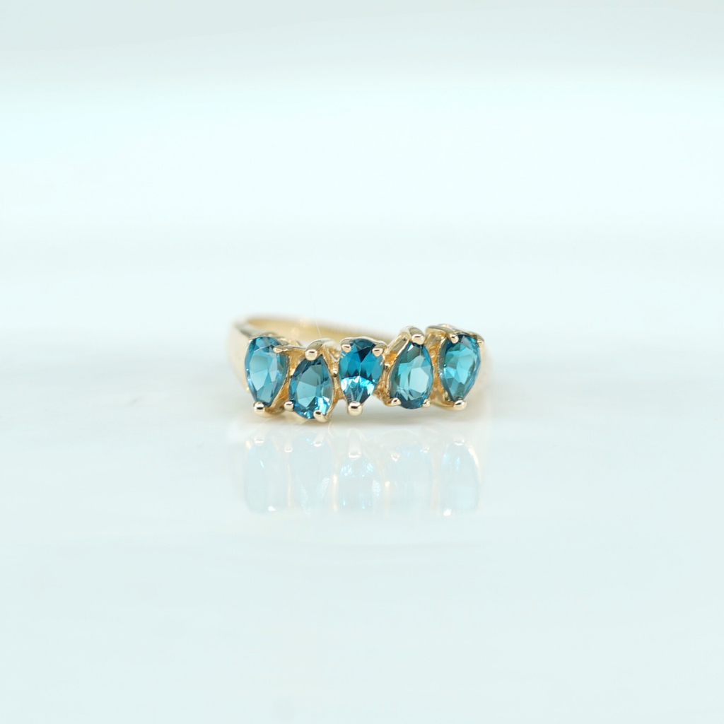 The Second Glance Topaz Wave Ring