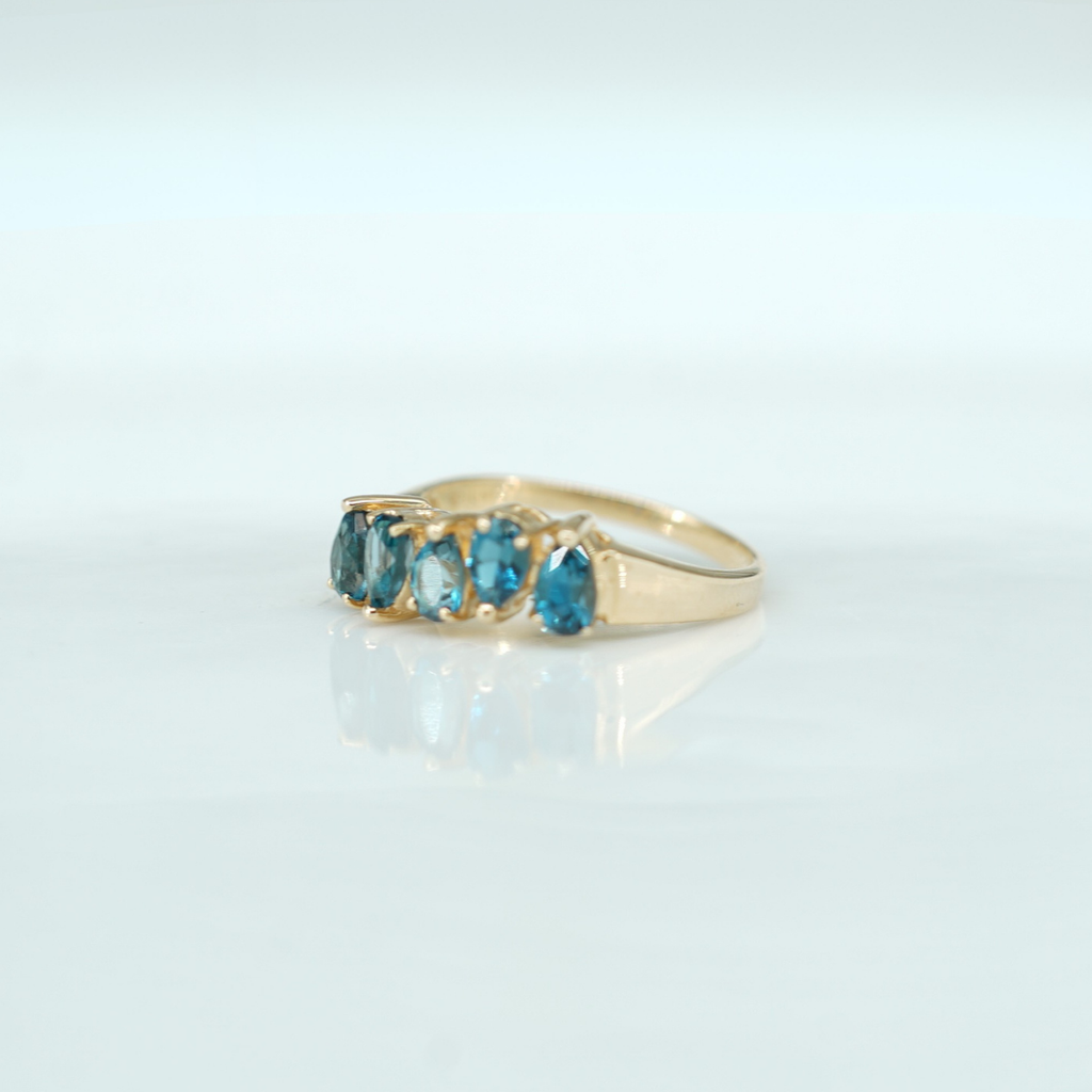 The Second Glance Topaz Wave Ring