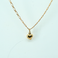 Fine Chain and Puffy Heart Pendant