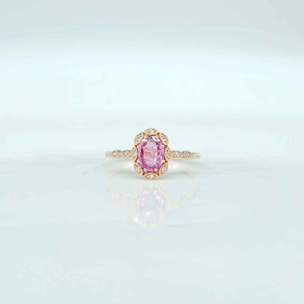 All Eyes Pink Sapphire Ring
