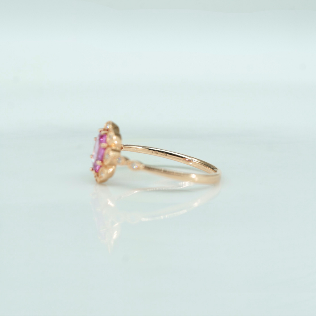 All Eyes Pink Sapphire Ring
