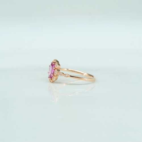 All Eyes Pink Sapphire Ring