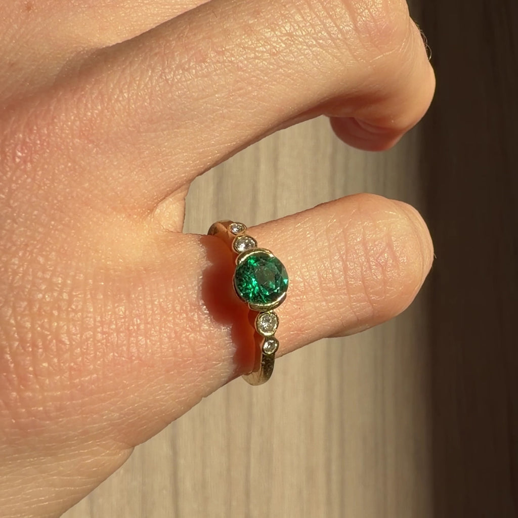 Main Character Emerald & Diamond Ring