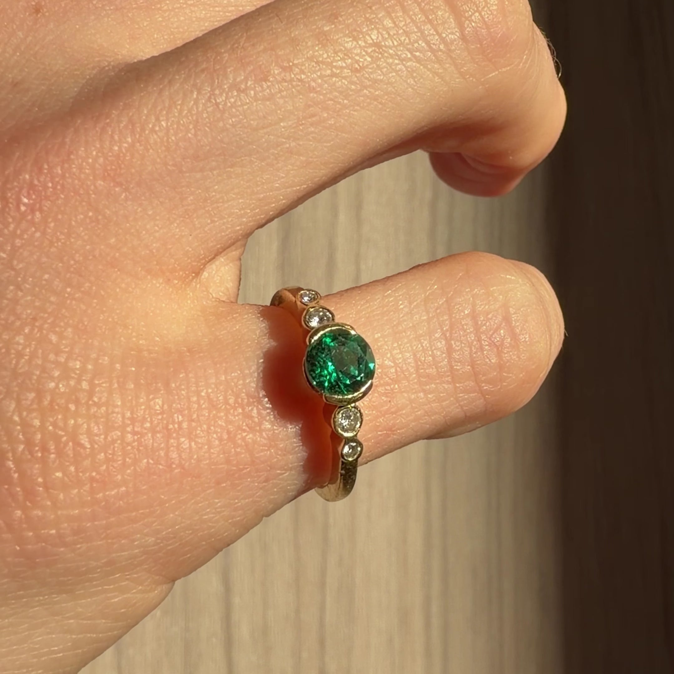 Main Character Emerald & Diamond Ring