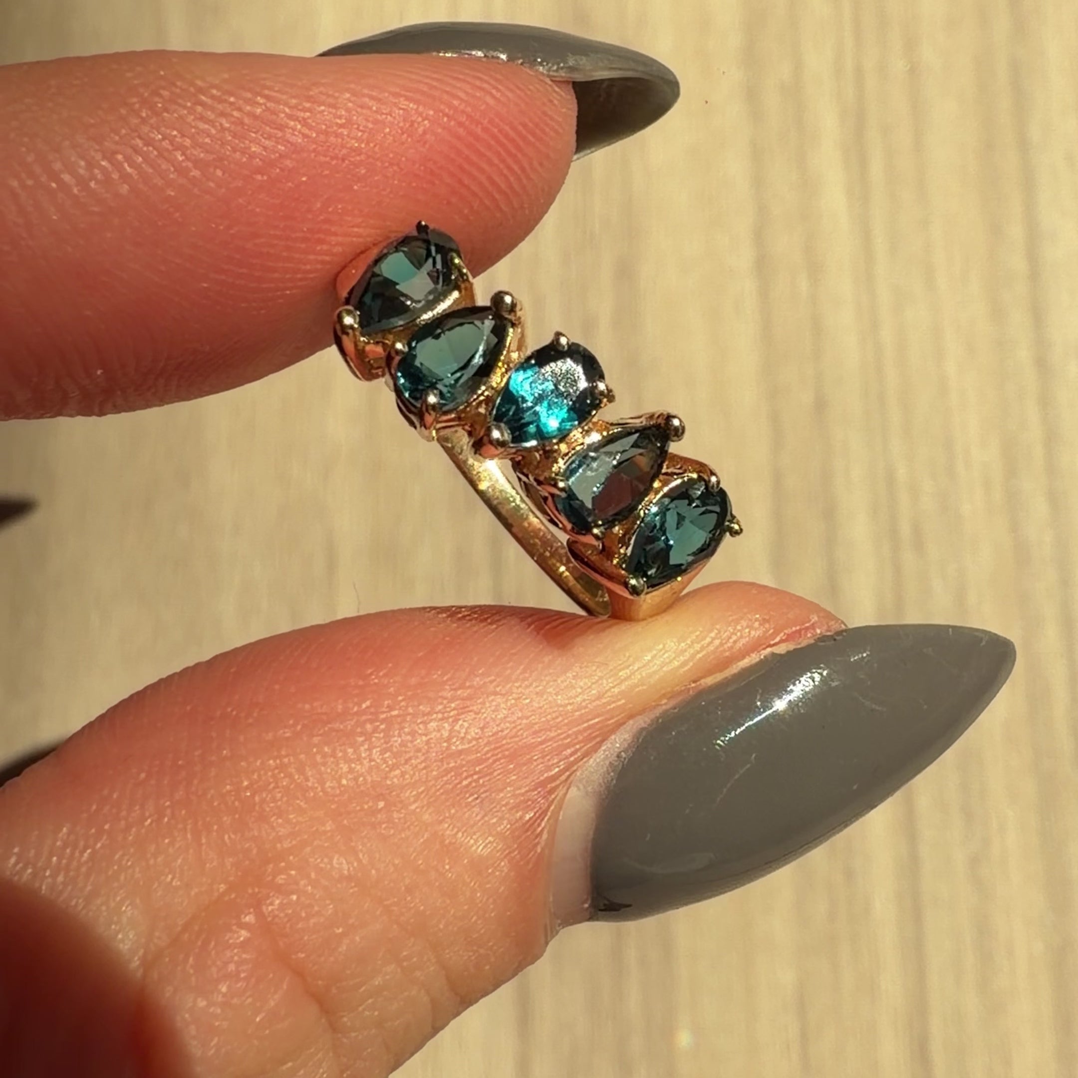 The Second Glance Topaz Wave Ring