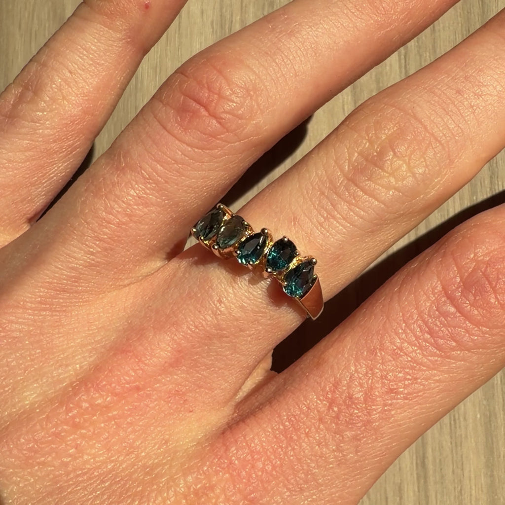 The Second Glance Topaz Wave Ring